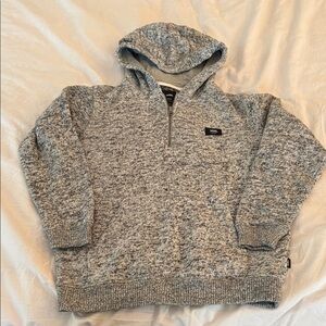 Vans Gray Oversized 1/4 Zip-Up Boys Sweater